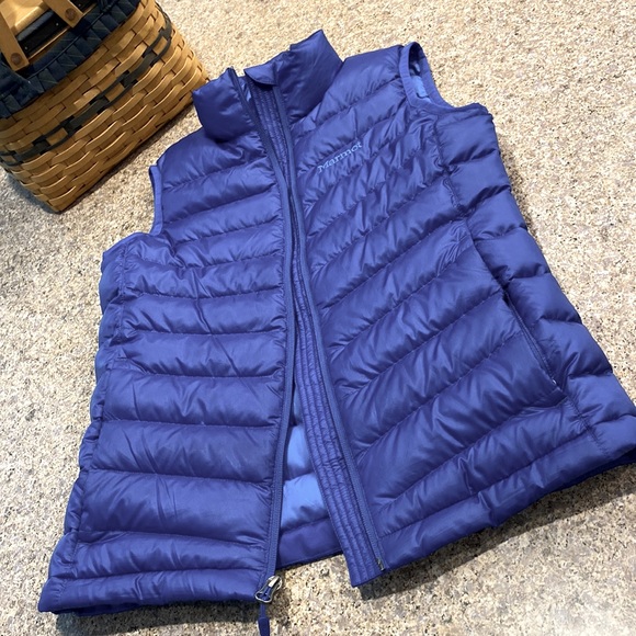Marmot Jackets & Blazers - Marmot 700 Fill Duck Down Insulation Blue Puffy Puffer Vest XS